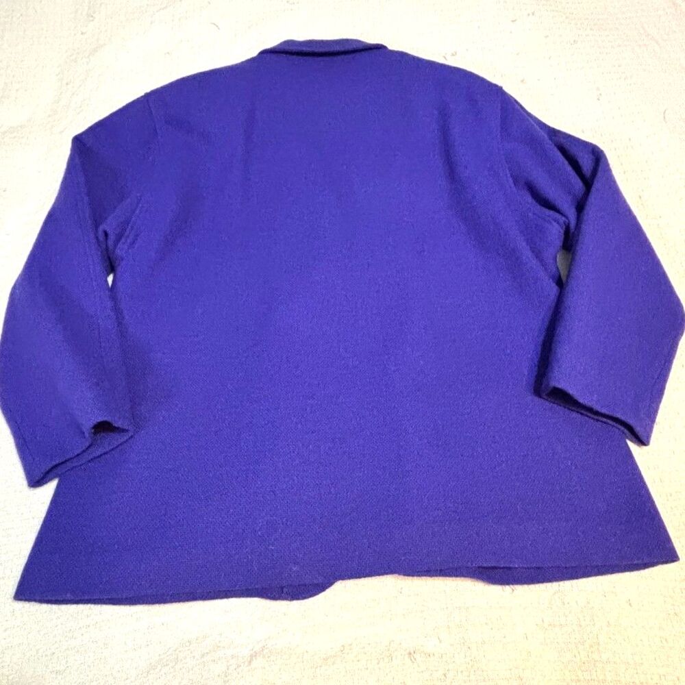 Vintage Pendleton Pure Virgin Wool Blazer Royal Blue Large - Picture 10 of 10